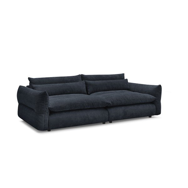 Ciemnoniebieska sofa z tkaniny szenilowej 276 cm Neil – Bobochic Paris-image-2