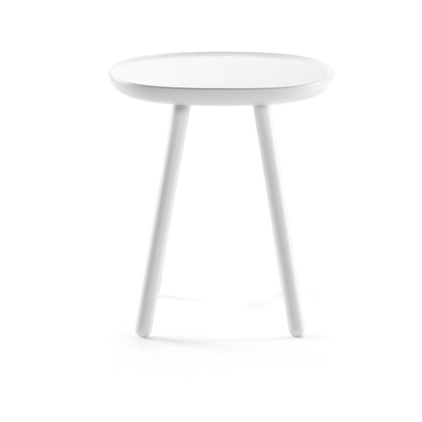 Biały stolik z litego drewna EMKO Naïve, ø 45 cm-image-1