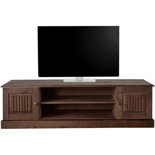 Brązowa szafka pod TV z litego drewna sosnowego 45x40 cm Mille – Støraa