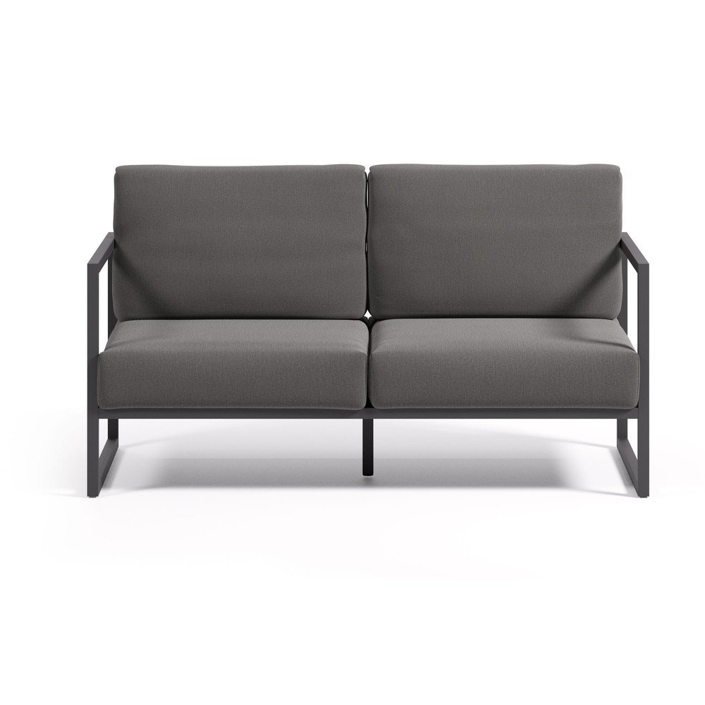Ciemnoszara aluminiowa sofa ogrodowa Comova – Kave Home