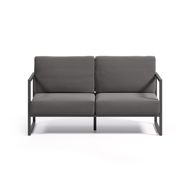 Ciemnoszara aluminiowa sofa ogrodowa Comova – Kave Home