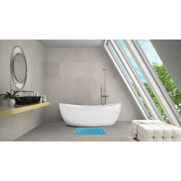 Niebieski tekstylny dywanik łazienkowy 40x60 cm Zen – Allstar-image-1