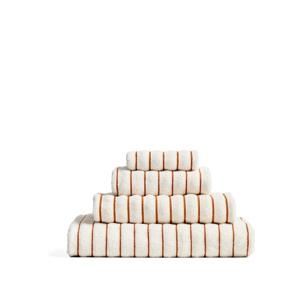 Pomarańczowy/beżowy bawełniany ręcznik frotte 50x90 cm Dorane – Kave Home-image-2