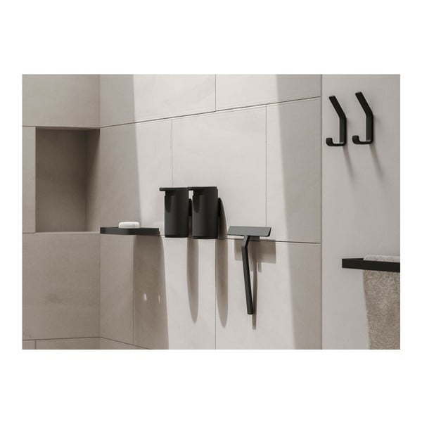 Czarny ścienny metalowy dozownik do mydła 200 ml Rim − Zone-image-1