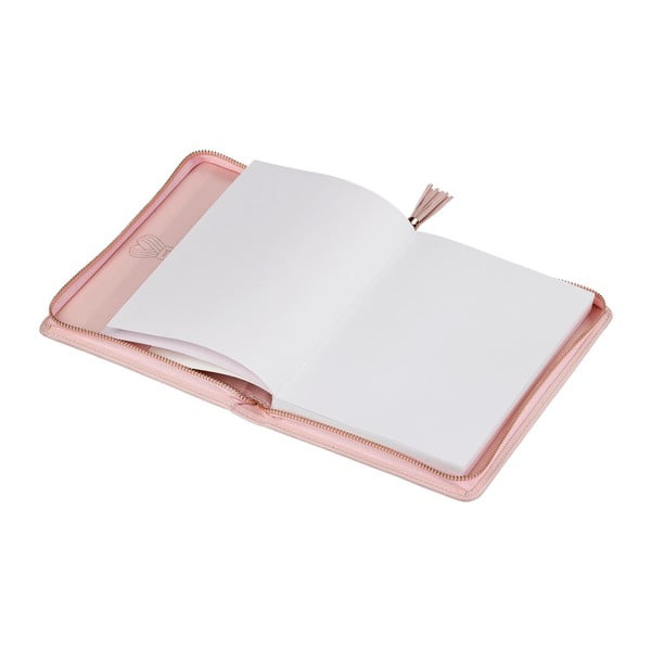 Różowe etui na suwak z notesem Ted Baker Tassel, 120 str.-image-1