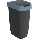 Kosz na śmieci z tworzywa sztucznego z recyklingu 50 L Twist − Rotho
