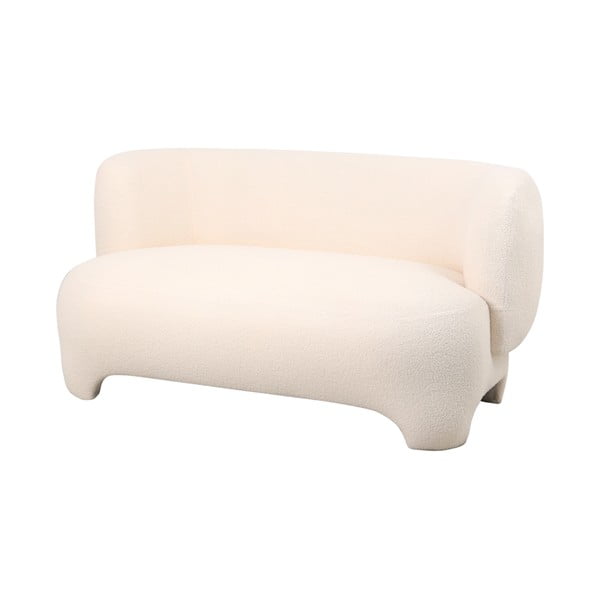Biała sofa z materiału bouclé 142 cm Ardor – Leitmotiv-image-1
