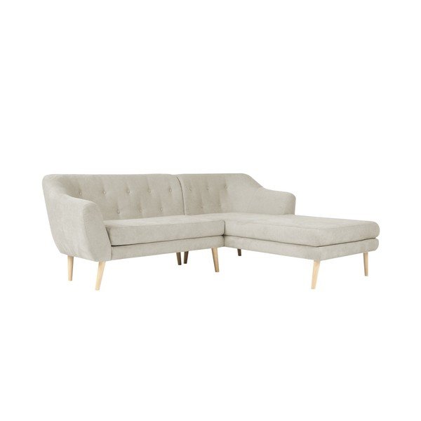 Beżowa sofa z szezlongiem po prawej stronie Mazzini Sofas Sicile-image-3