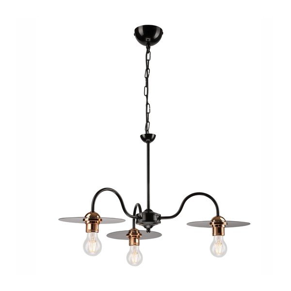 Czarna lampa wisząca − LAMKUR