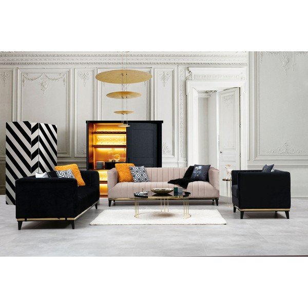 Czarna sofa 222 cm Bellino – Artie-image-1