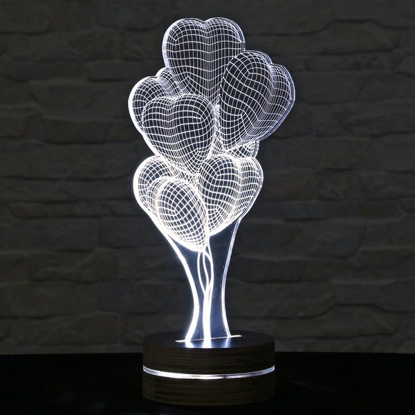 Lampa 3D stołowa Heart Ballons-image-2