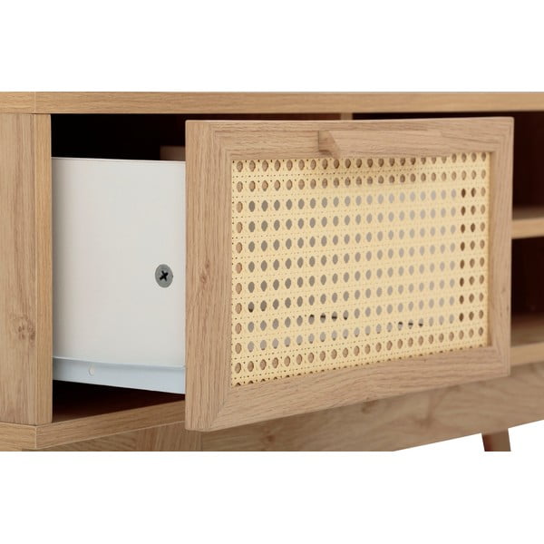 Szafka pod TV w dekorze dębu w naturalnym kolorze 128x47 cm Bridget – Støraa-image-1