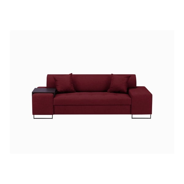 Czerwona sofa z czarnymi nóżkami Cosmopolitan Design Orlando, 220 cm