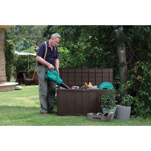 Ciemnobrązowa plastikowa skrzynia ogrodowa Sherwood – Keter-image-2