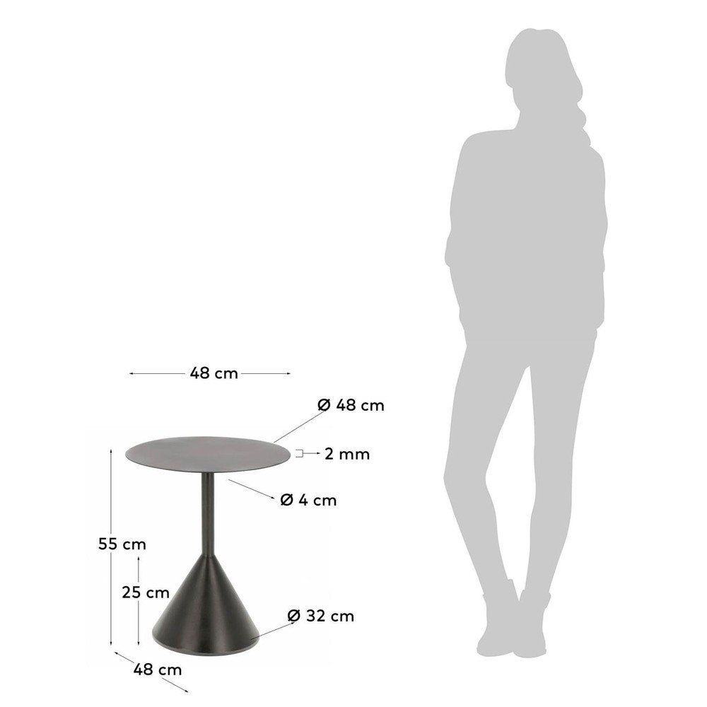 Metalowy okrągły stolik ø 48 cm Yinan – Kave Home (zdjęcie 5)