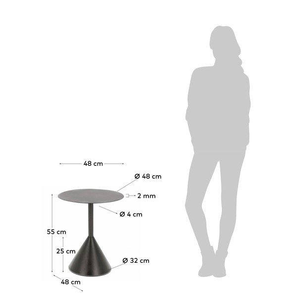 Metalowy okrągły stolik ø 48 cm Yinan – Kave Home-image-4