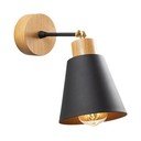 Czarno-naturalny kinkiet ø 14 cm Manavgat – Opviq lights