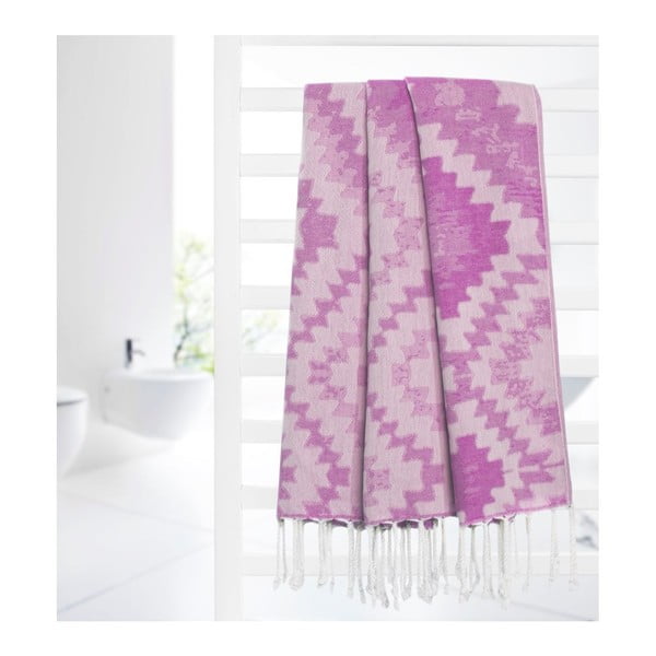 Ręcznik hammam Vive Purple, 95x180 cm-image-4