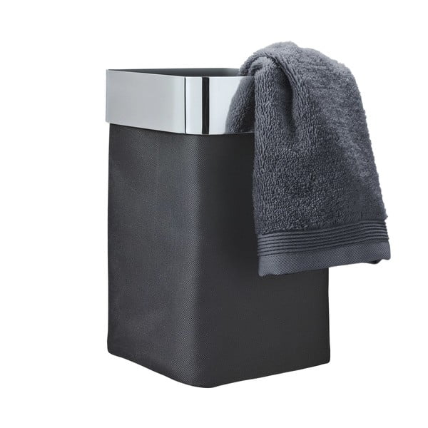 Antracytowy tekstylny kosz na pranie Nexio – Blomus-image-2
