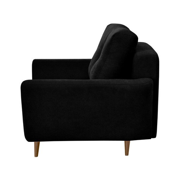 Czarny fotel z jasnymi nogami Mazzini Sofas Flower-image-2