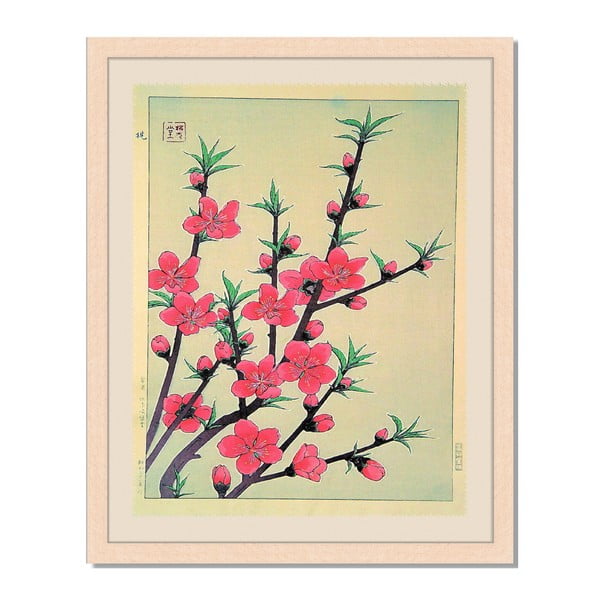 Obraz w ramie Liv Corday Asian Flower Series, 40x50 cm