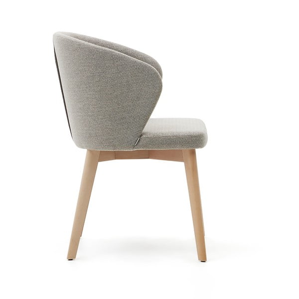 Beżowy tapicerowany fotel jadalniany Darice – Kave Home-image-3