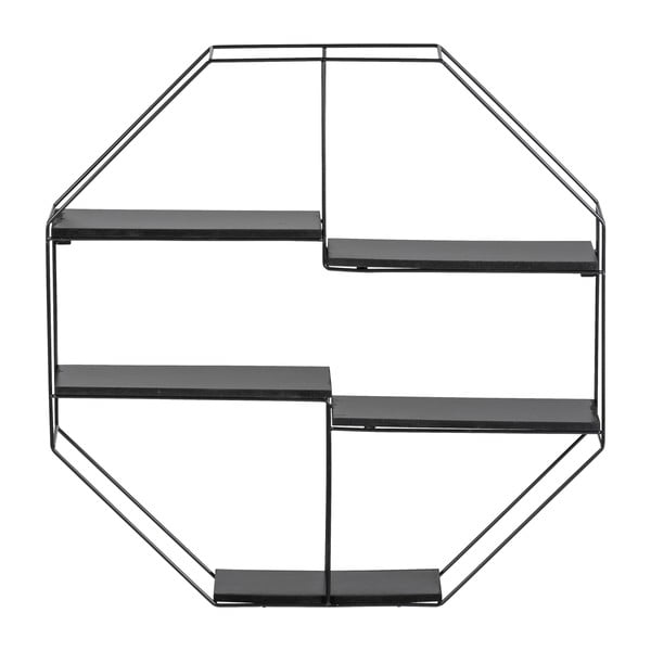 Czarna wielopoziomowa metalowa półka 58 cm Industrial – Wenko