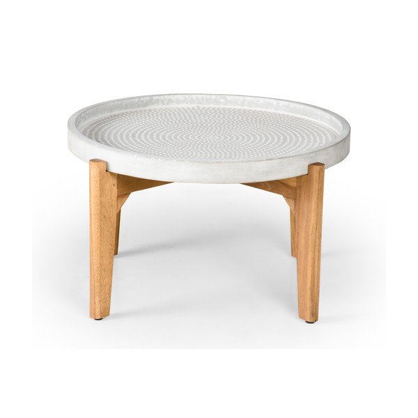 Ogrodowy stolik z szarym betonowym blatem Bonami Selection Bari, ø 70 cm-image-1