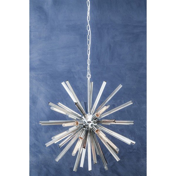Metalowa lampa wisząca ze szklanym kloszem ø 75 cm Karlo – Premier Housewares-image-2