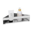 Narożna samoprzylepna półka łazienkowa ze stali nierdzewnej w kolorze matowego srebra Genova – Wenko