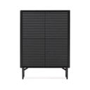 Czarna szafka w dekorze dębu 104,5x144x40 cm Lenon – Kave Home