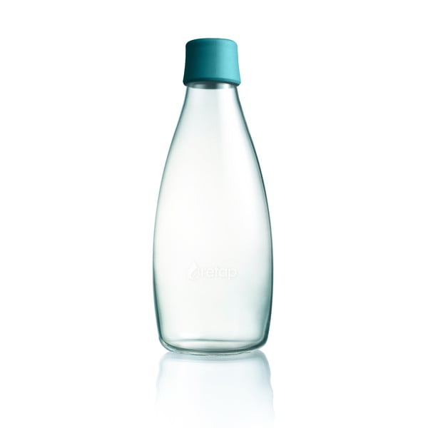 Jasnoniebieska szklana butelka ReTap, 800 ml