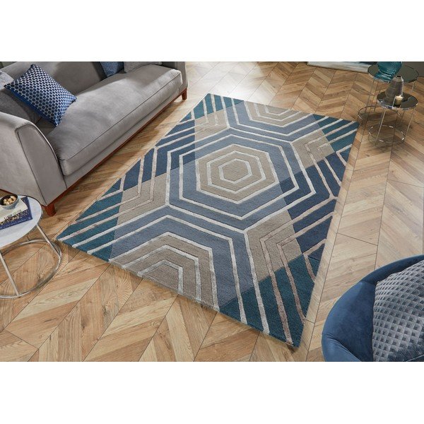 Niebieski dywan wełniany Flair Rugs Harlow, 160x230 cm-image-4