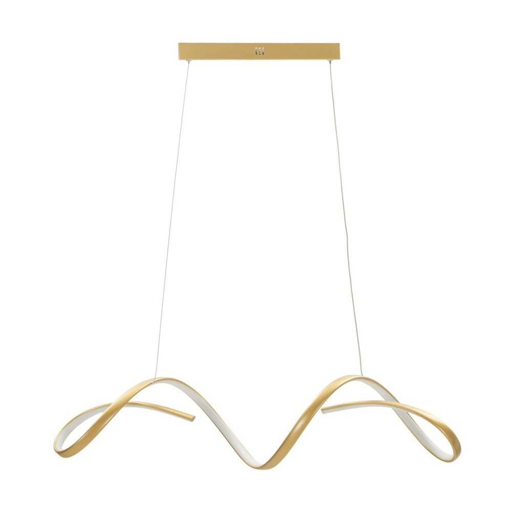 Metalowa lampa wisząca LED w kolorze złota Uter – Mauro Ferretti