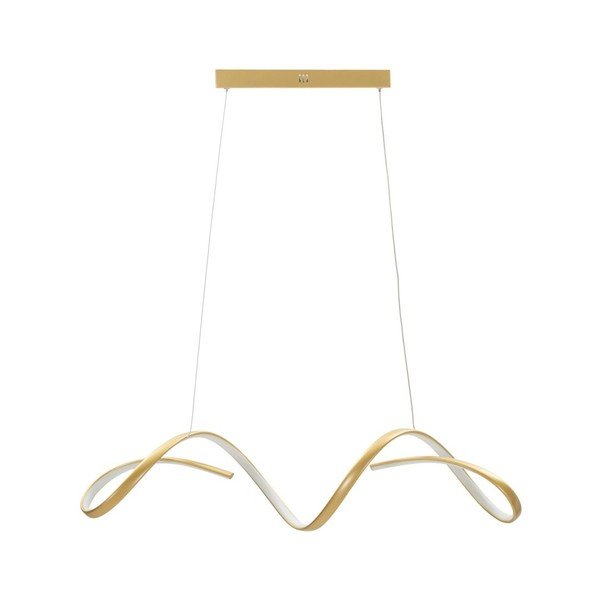 Metalowa lampa wisząca LED w kolorze złota Uter – Mauro Ferretti