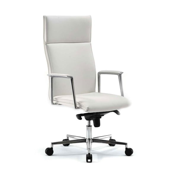 Krzesło biurowe na kółkach Mithos Zago, białe 