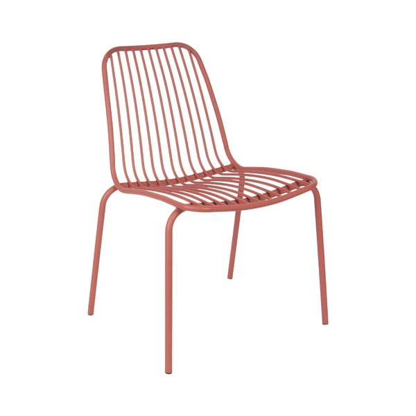 Krzesło w kolorze gliny odpowiednie na zewnątrz Leitmotiv Lineate