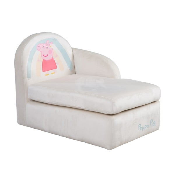 Biała aksamitna sofa dla dzieci 75 cm Peppa Pig – Roba-image-2