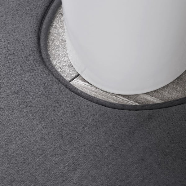 Ciemnoszare dywaniki łazienkowe do WC z pianki pamięciowej zestaw 2 szt. 50x80 cm Anti-Bacterial – Catherine Lansfield-image-3