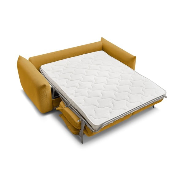 Żółta rozkładana sofa 214 cm Ernest – Bobochic Paris-image-4