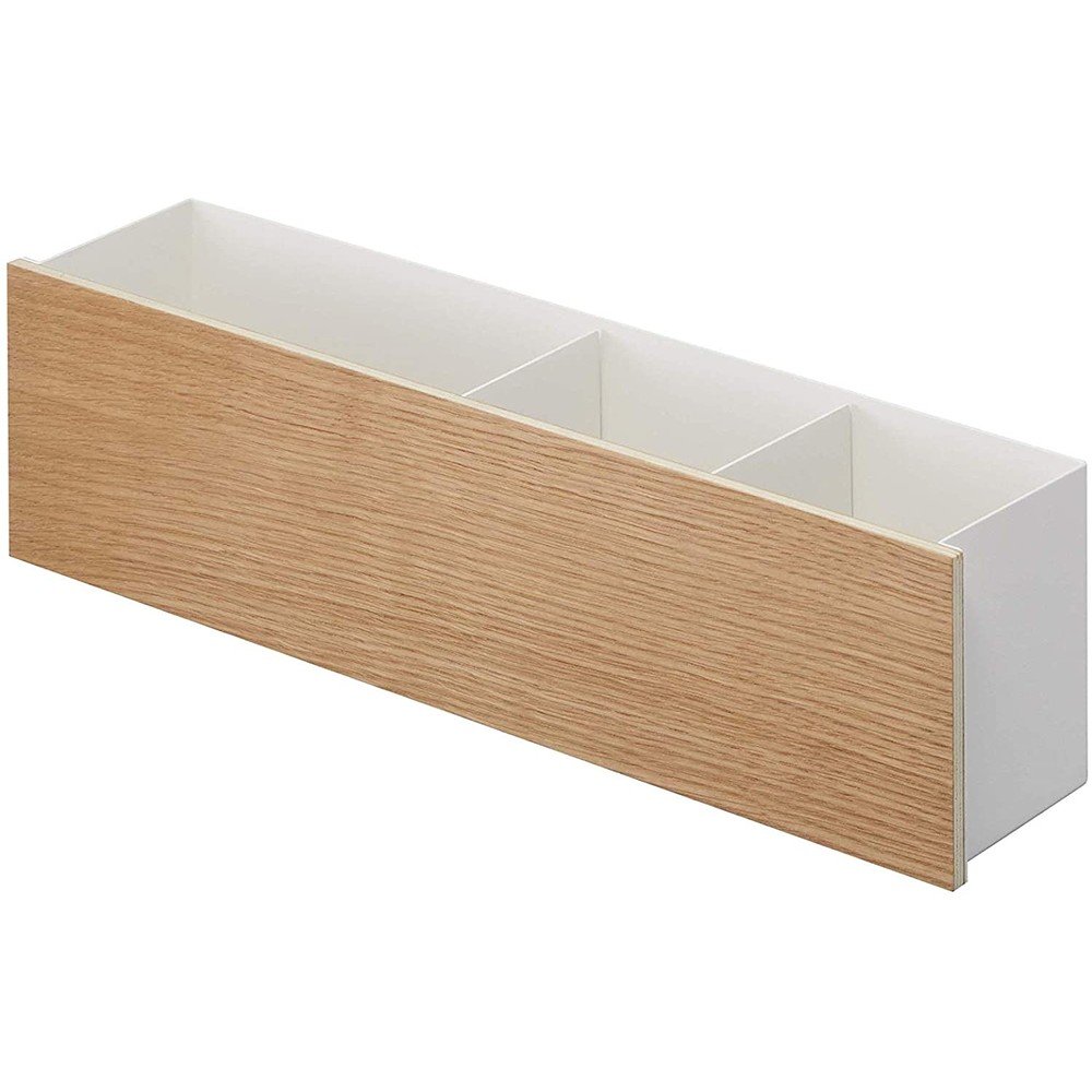 Biało-naturalny metalowy organizer na artykuły papiernicze Rin – YAMAZAKI