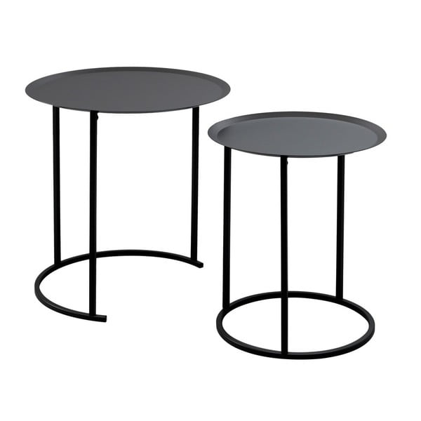 Zestaw 2 czarnych stolików Design Twist Ocre