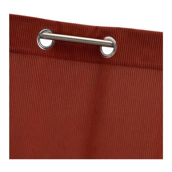 Zasłona sztruksowa w kolorze terakoty 140x260 cm Merely – Casa Selección-image-3