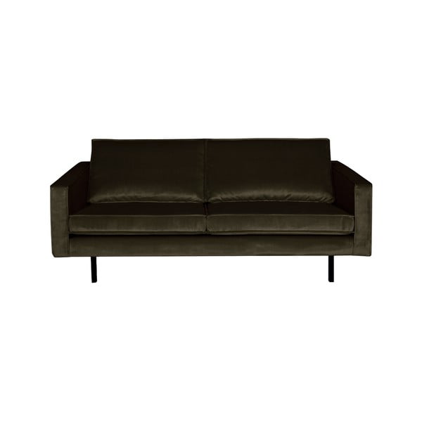Ciemnozielona aksamitna sofa BePureHome Rodeo, 190 cm