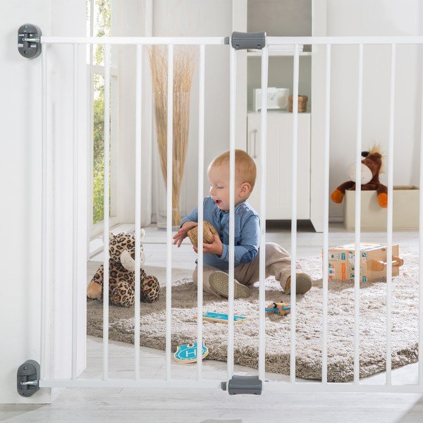 Biała metalowa bramka ochronna dla dzieci – Roba-image-1