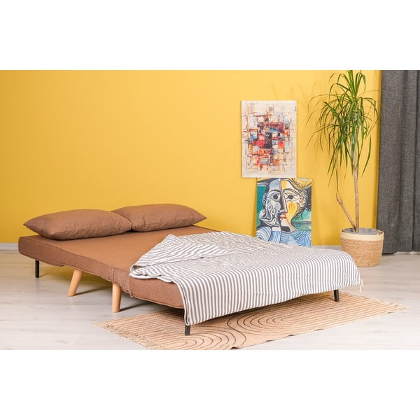 Brązowa rozkładana sofa 120 cm Folde – Artie-image-4