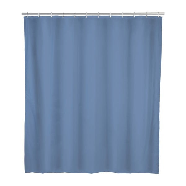 Niebieska zasłona prysznicowa Wenko, 180x200 cm