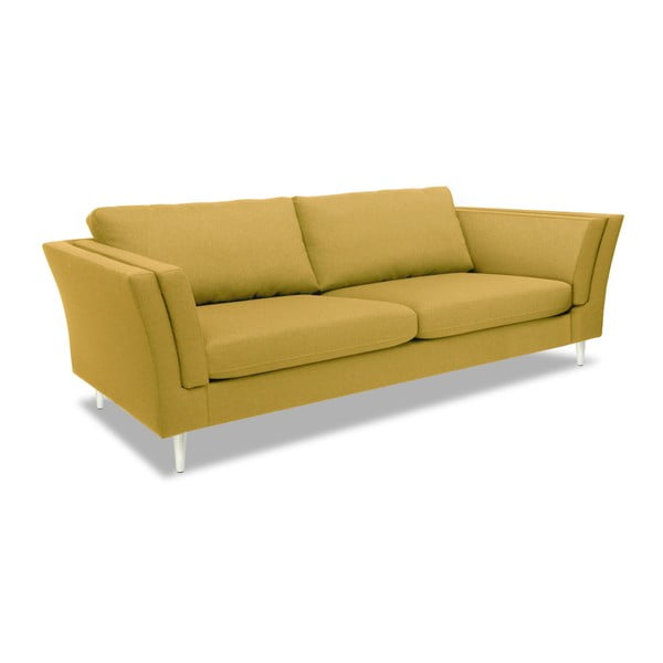 Żółta sofa 3-osobowa Vivonita Connor