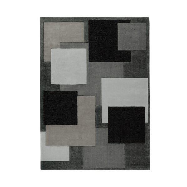 Ręcznie tkany dywan Cool Black, 90x160 cm