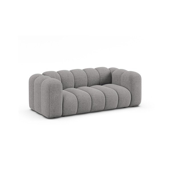 Szara sofa z tkaniny szenilowej 200 cm Lupine – Micadoni -image-1